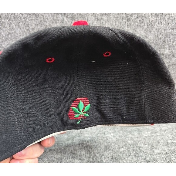 Vintage New Era Ohio State Buckeyes Wool Fitted Cap 6 7/8 USA Made - Picture 5 of 10